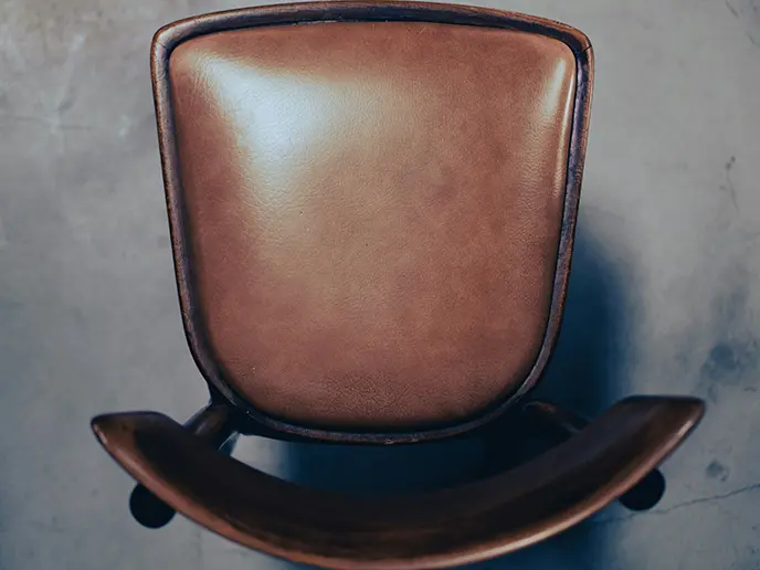 Leather Chair Retro Style -Leather repair services in NYC
