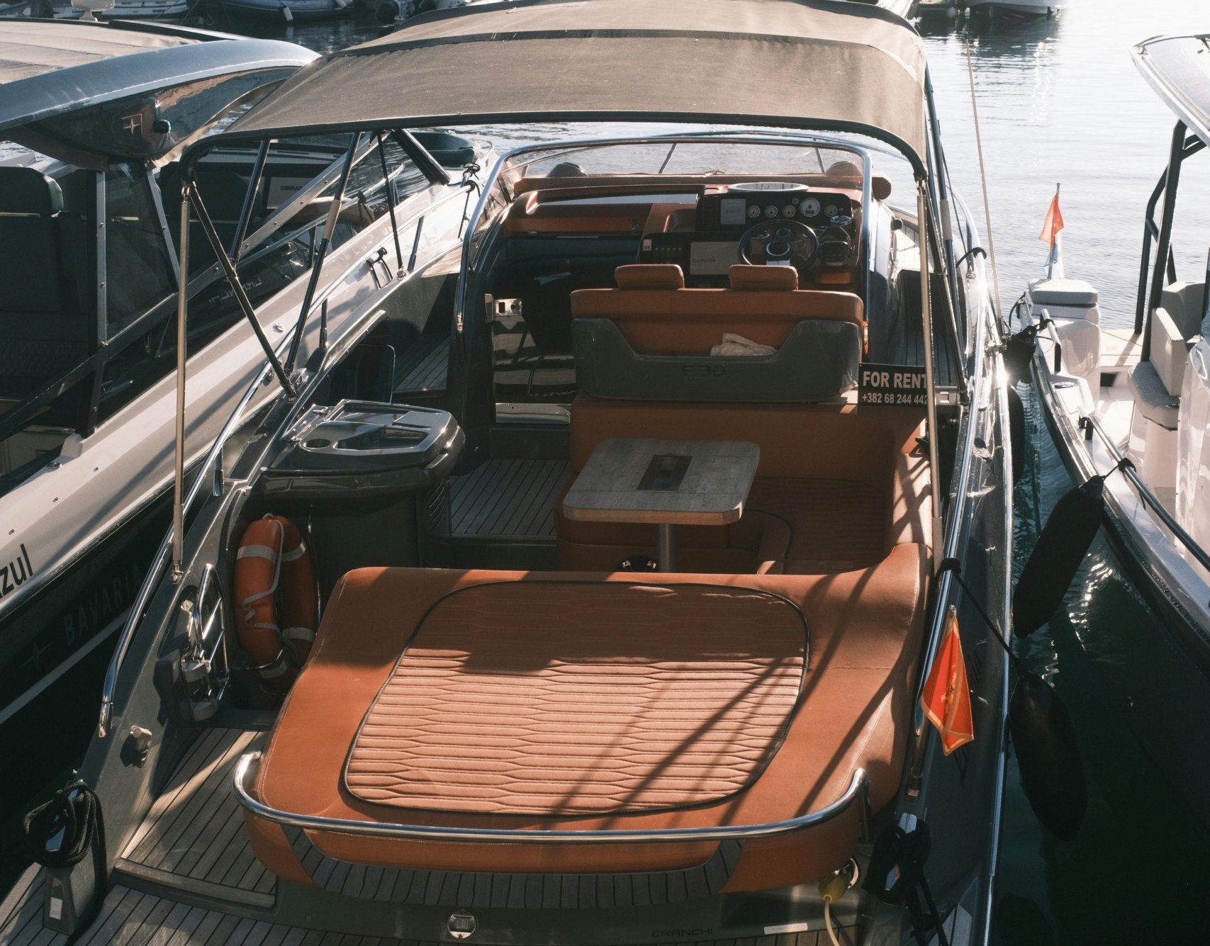 Boat with leather interior restoration in NYC