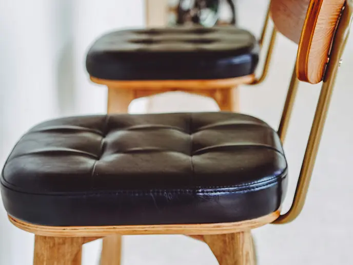 Leather Furniture Repair in NYC - Leather Bar Stool