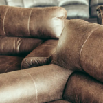 eather sectional sofa restoration - worn brown couch repair
