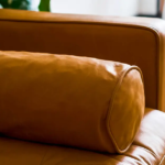 leather sofa repair - restoring worn-out brown couch