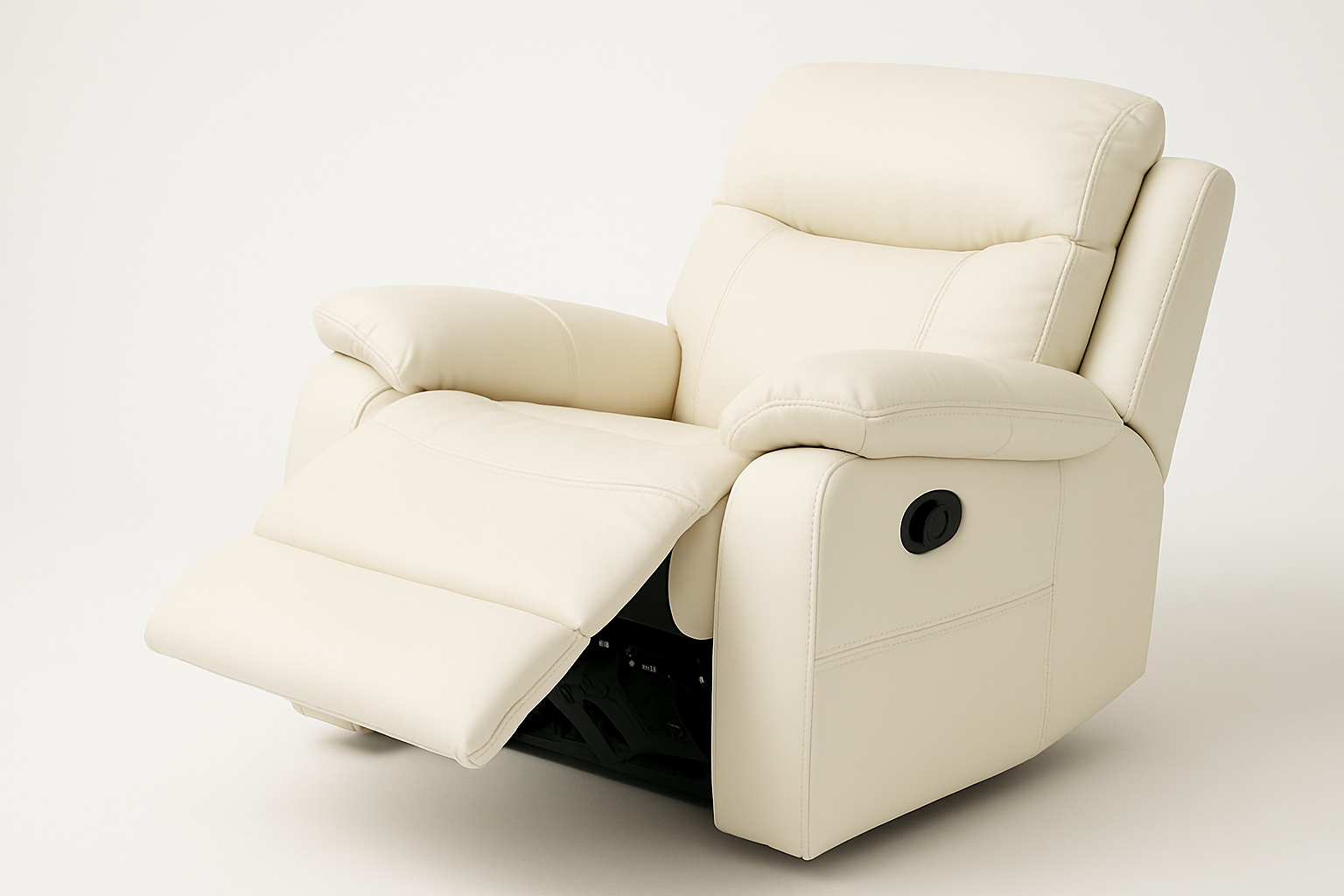 White leather recliner on the fair background - recliner leather upholstery repairs